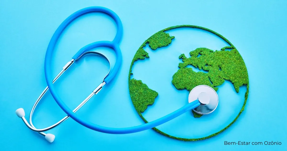 Aplicação de ozonioterapia promovendo bem-estar e saúde integrativa