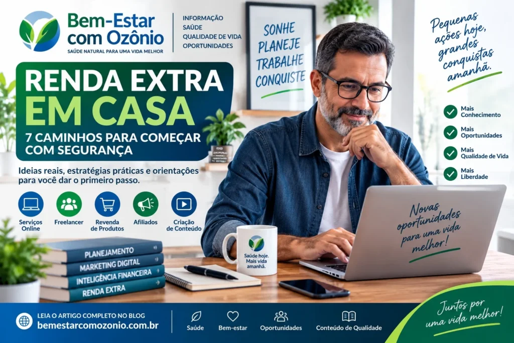 Renda extra em casa: 7 caminhos para começar com segurança